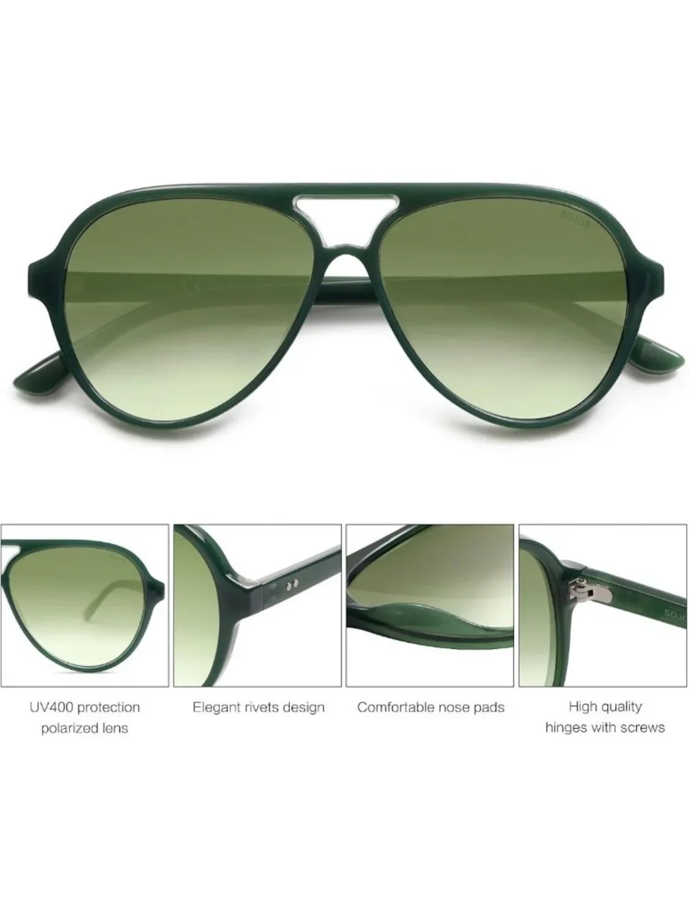 Trendy Polarized Aviator Sunglasses for Women & Men - Retro Classic Shades